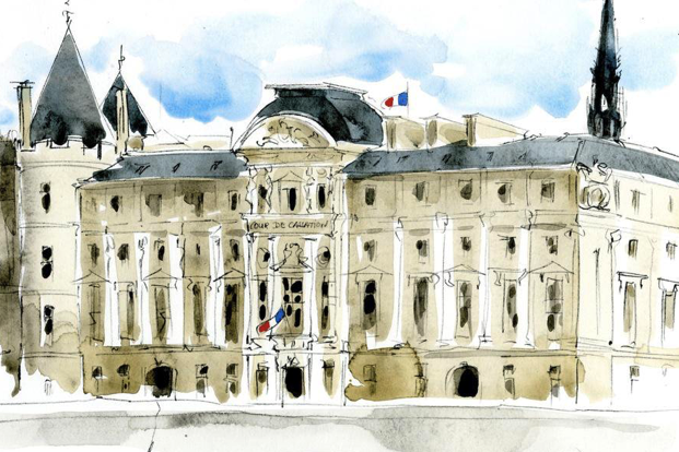 Illustration Cour de cassation croquis